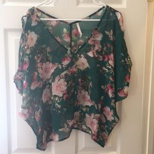 Sheer floral top